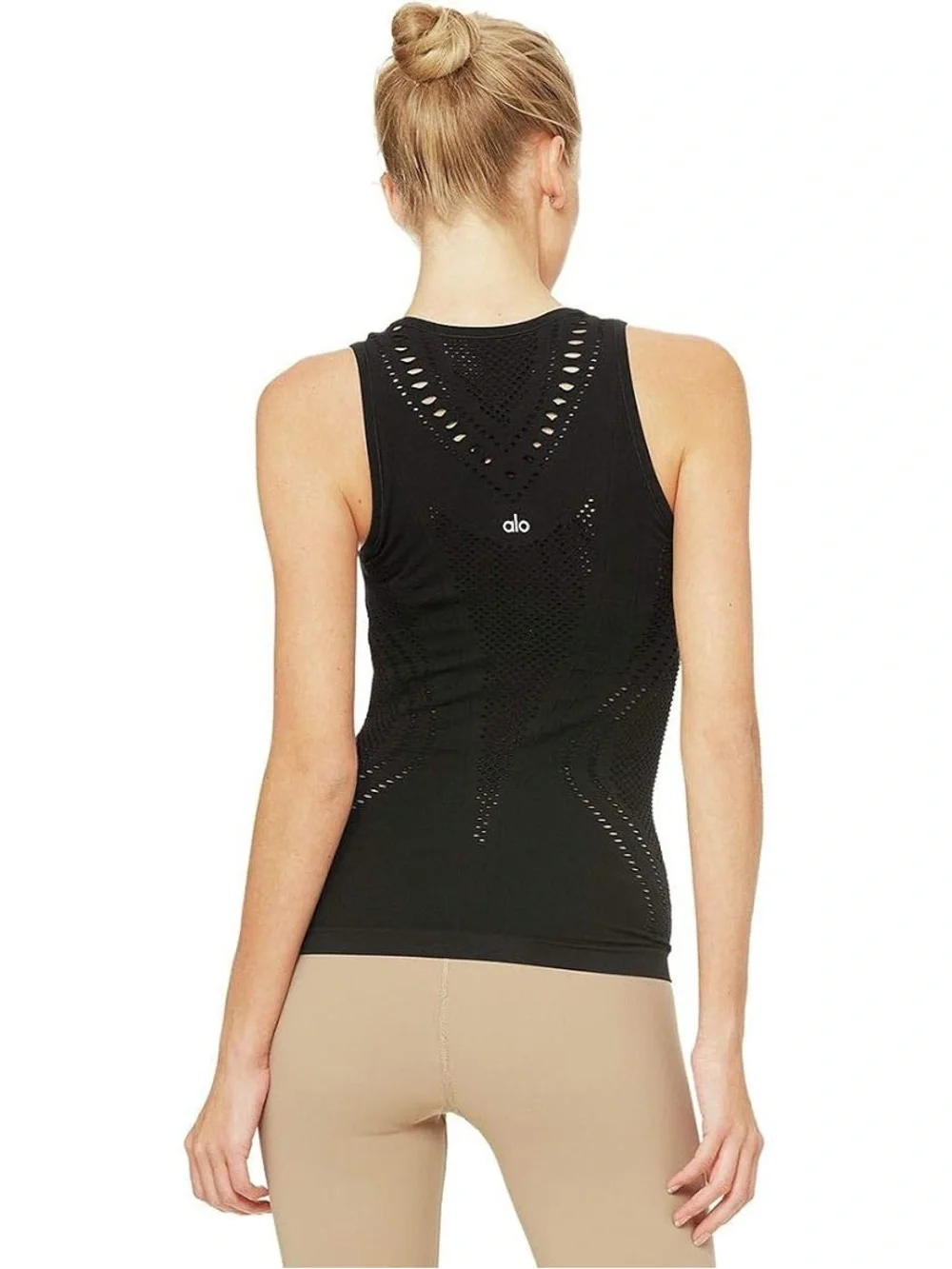 ALO Black Laser Cut Mesh Lark Tank